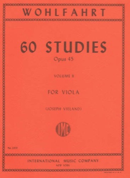 Wohlfahrt - 60 Studies, Op 45, Volume 2, for Viola