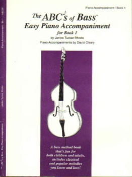 The ABC's of Bass Book 1, Easy Piano Accompaniment