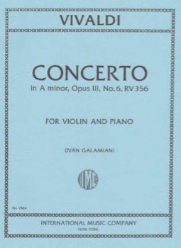 Vivaldi - Concerto in A minor, RV 356 (Opus 3, No. 6)
