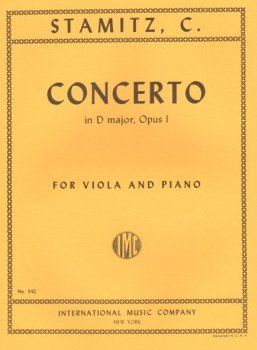 Stamitz - Concerto In D major, Op1, for Viola and Piano