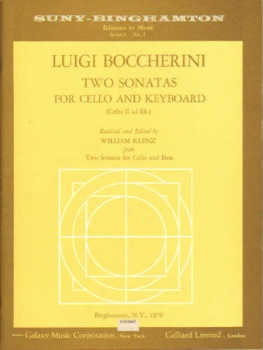 Two Sonatas for Cello and Keyboard
