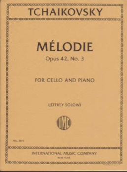 Melodie, Op 42, No 3, for Cello and Piano