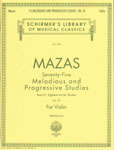 Mazas - 75 Melodious and Progressive Studies, Op 36