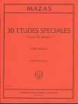 Mazas - 30 Etudes Speciales, Op 36, Book 1, for Viola