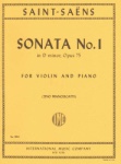 Saint-Saens - Sonata No. 1 In D minor, Op 75 for Violin and Piano