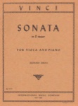 Vinci - Sonata In D Major for Viola and Piano