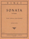 Vinci - Sonata In D Major for Viola and Piano
