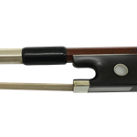 L'Archet Brasil Handcrafted Violin Bow, Nickle Half Mounted Frog