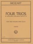 Mozart - Four Trios, K.439b  (Anh. 2229) and K.266 (271f), for 2 Violins and Cello