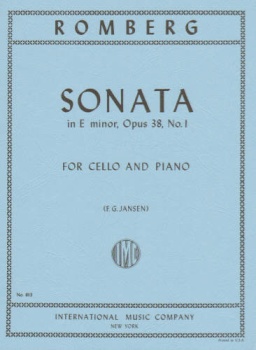 Romberg - Sonata In E minor, Op 38, No. 1, for Cello and Piano