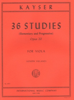 Kayser - 36 Studies (Elementary and Progressive), Op 20, for Viola
