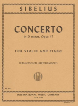 Sibelius - Concerto in D minor, Op 47, for Violin and Piano