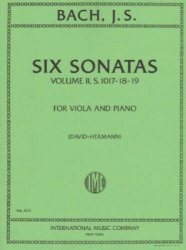 Bach - Six  Sonatas, Volume II, S.1017-18-19, for Viola and Piano