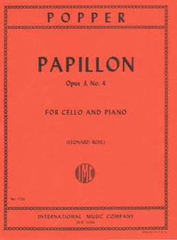 Popper - Papillon Op 3, No. 4, for Cello and Piano